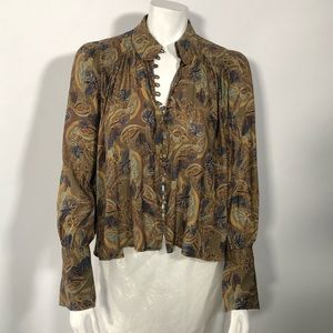 NWT Free People paisley blouse M